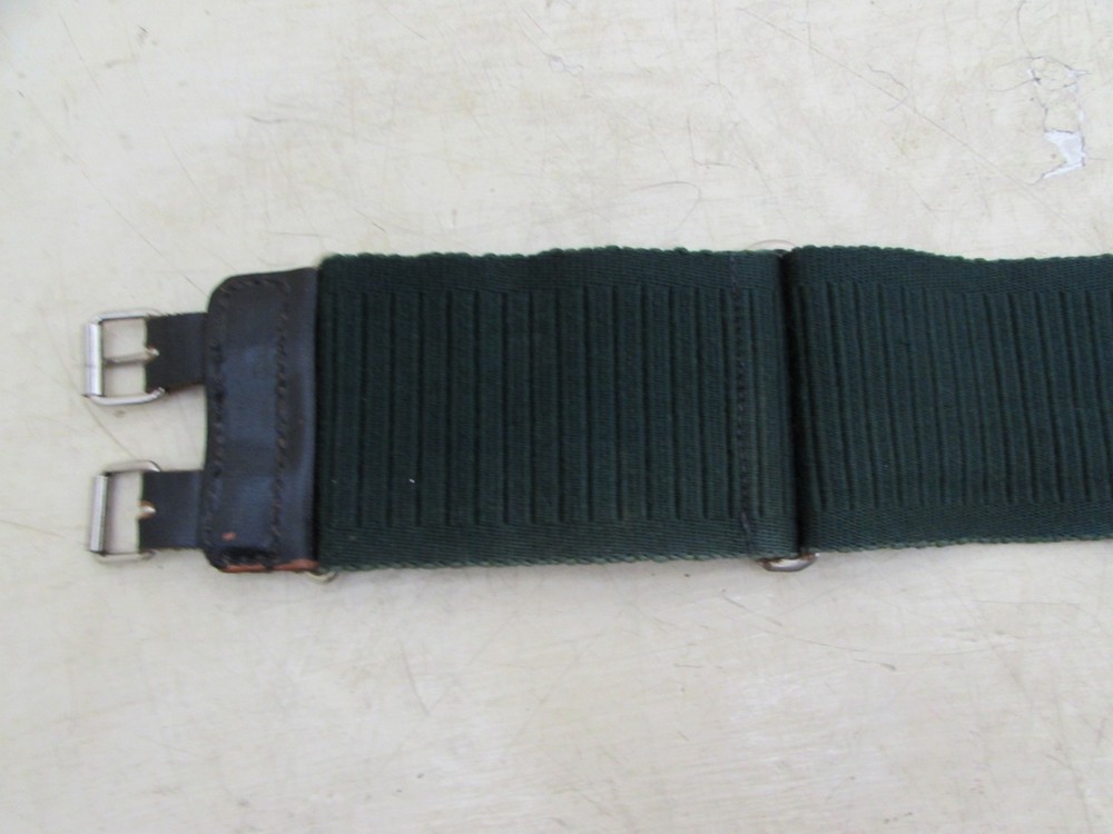 1950's Adjustable Size Green Army Issue Material Belt