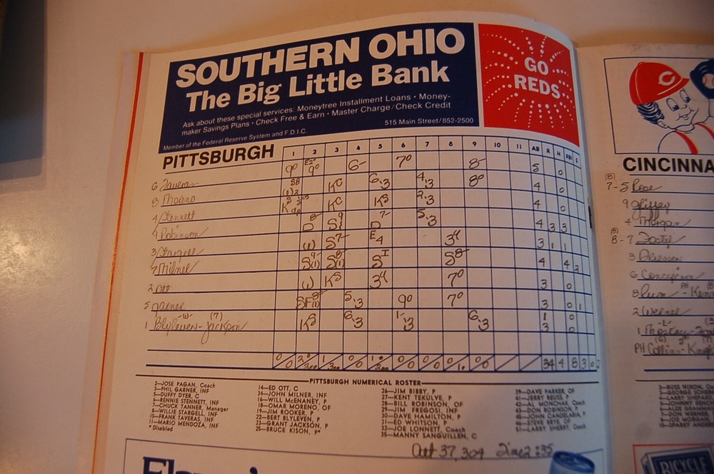 1978 Cincinnati Reds - Pittsburgh Pirates Baseball Program + Ticket