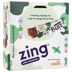 Zing Plant-Based Bar Dark Chocolate Mint 12 bars