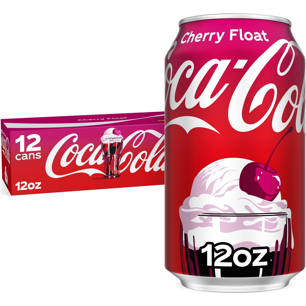Coca-Cola Cherry Float Soda Pop Fridge Pack Cans, 12 Fl Oz, 12 Pack