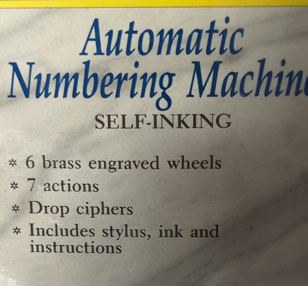 Rogers Stamping Machine Automatic Numbering Tested And Working Vintage