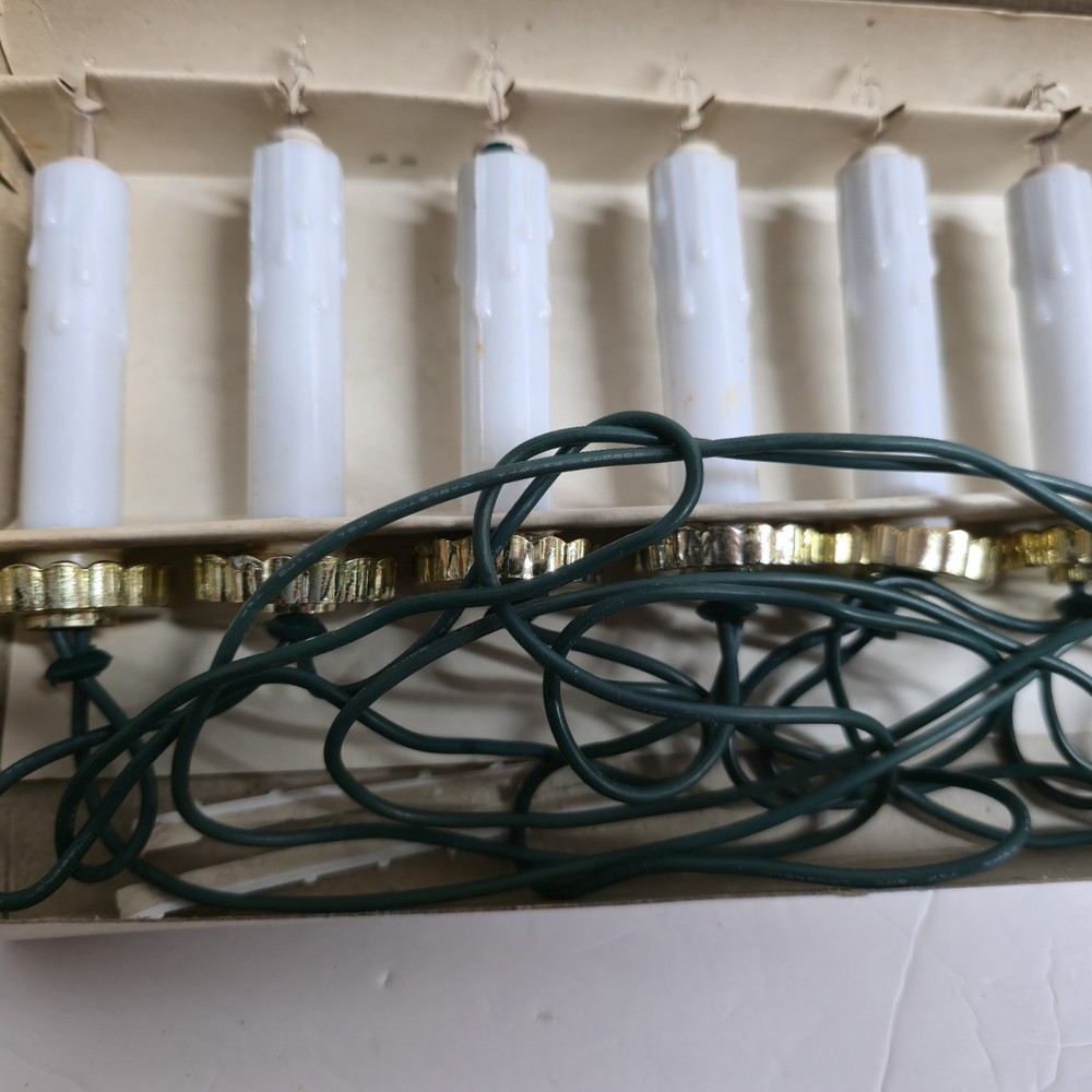 Vtg 2 Boxes Mr Christmas 10 Drip Candle String Lights 20 Lights Total
