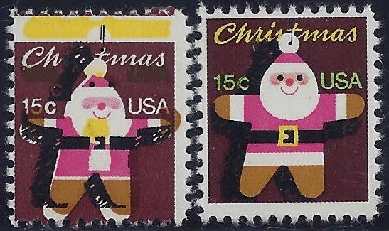 1800 Huge Multiple Color Shift Error / EFO "Santa" Mint NH