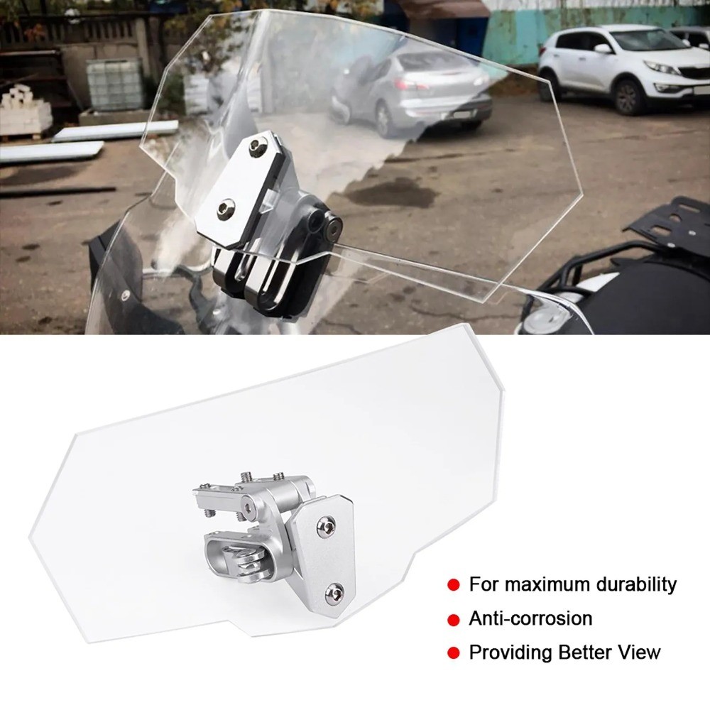 Motorcycle General Adjustable Windscreen Wind Deflector Windshield Sturdy
