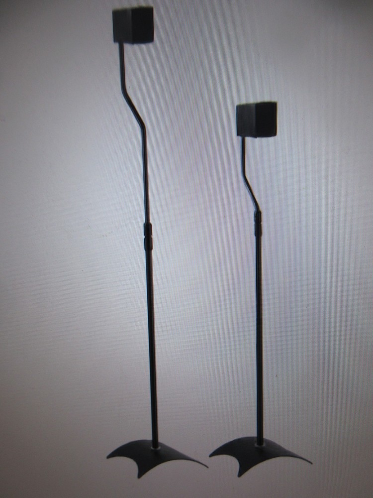 AVF Adjustable Height Speaker Floor Stands, Black Set of 2
