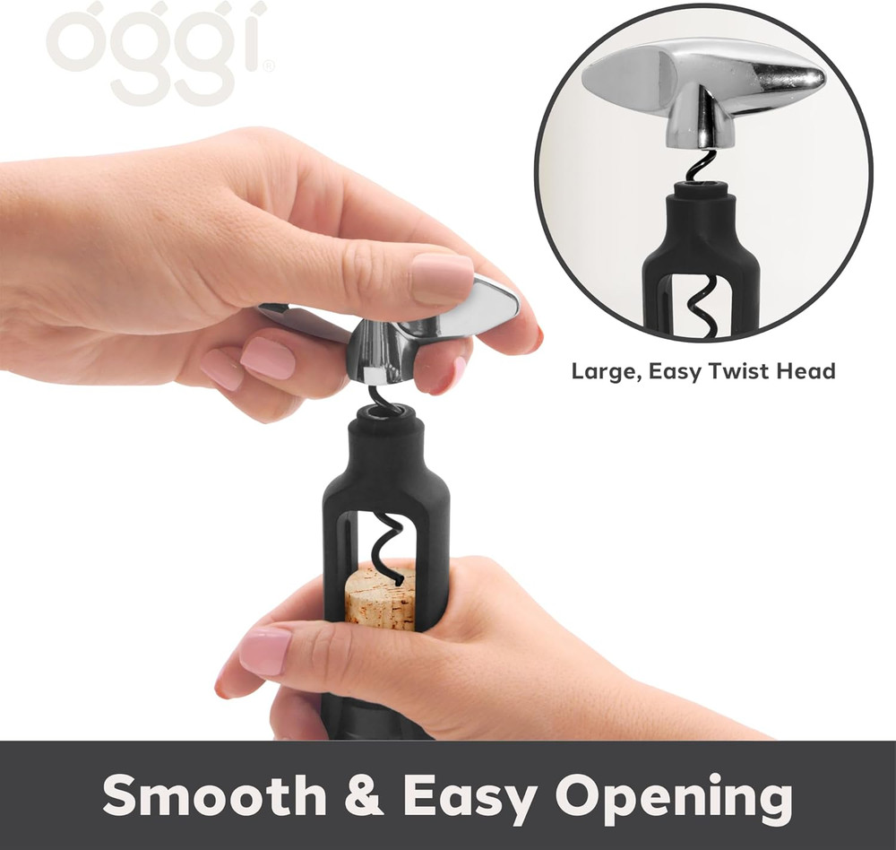 Wine Bottle Opener, Self Pulling Corkscrew - Self-Centering Non-Stick Wine Opene