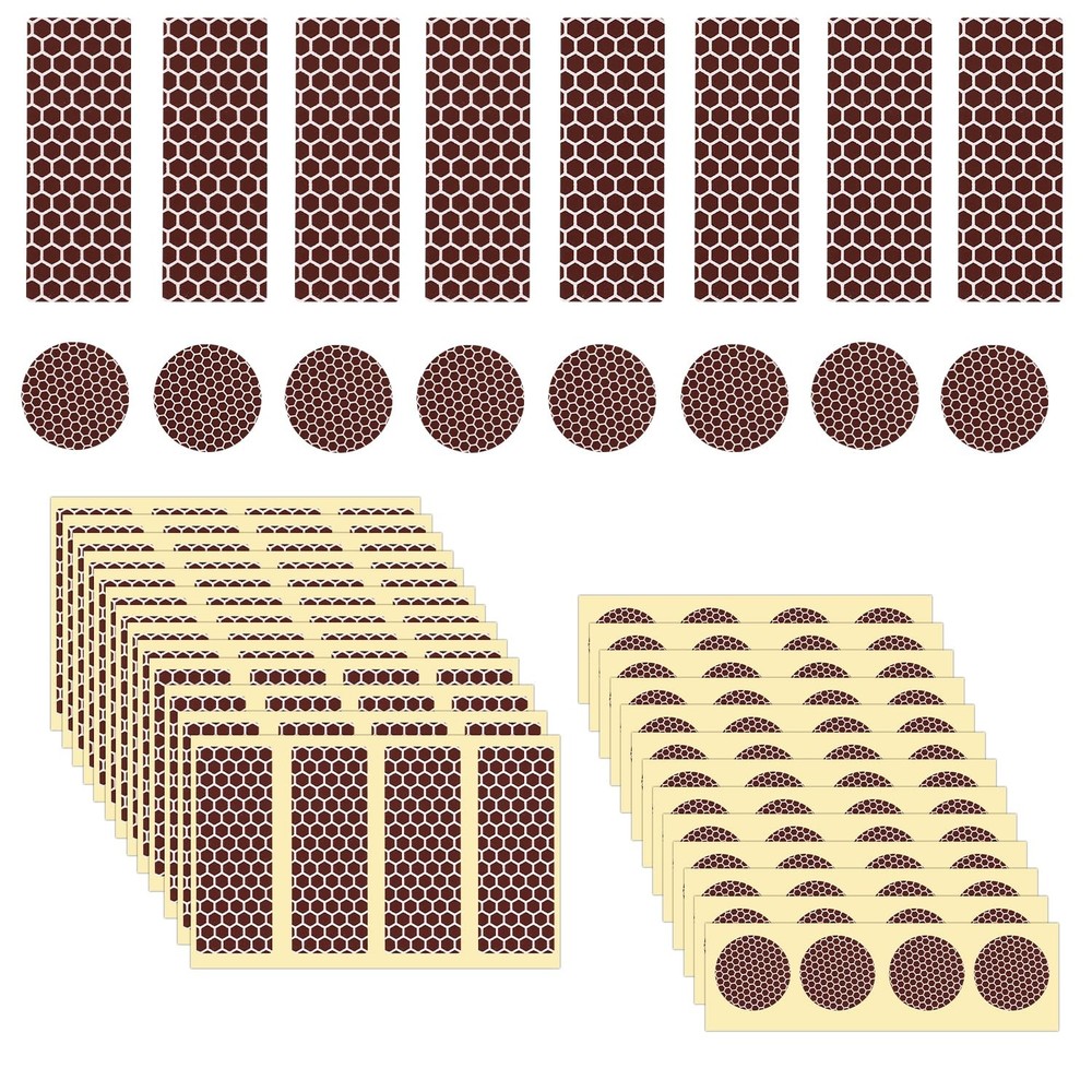 120pcs Adhesive Match Striker Papers, 60 Round & 60 Rectangle Match Striker P...
