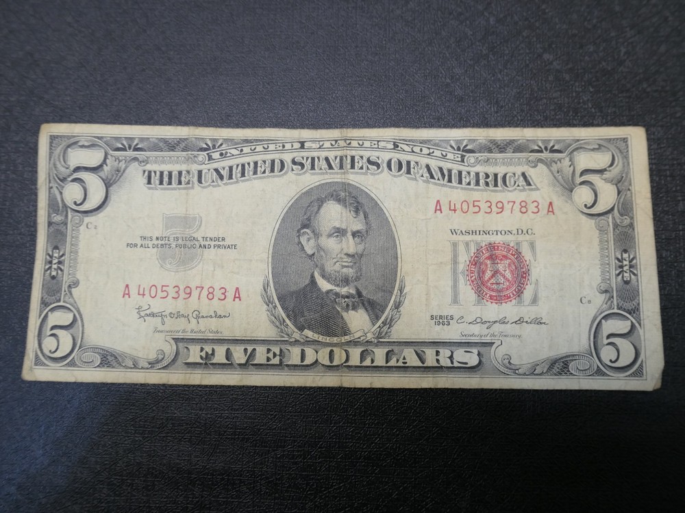 1963 $5 Dollar Red Seal
