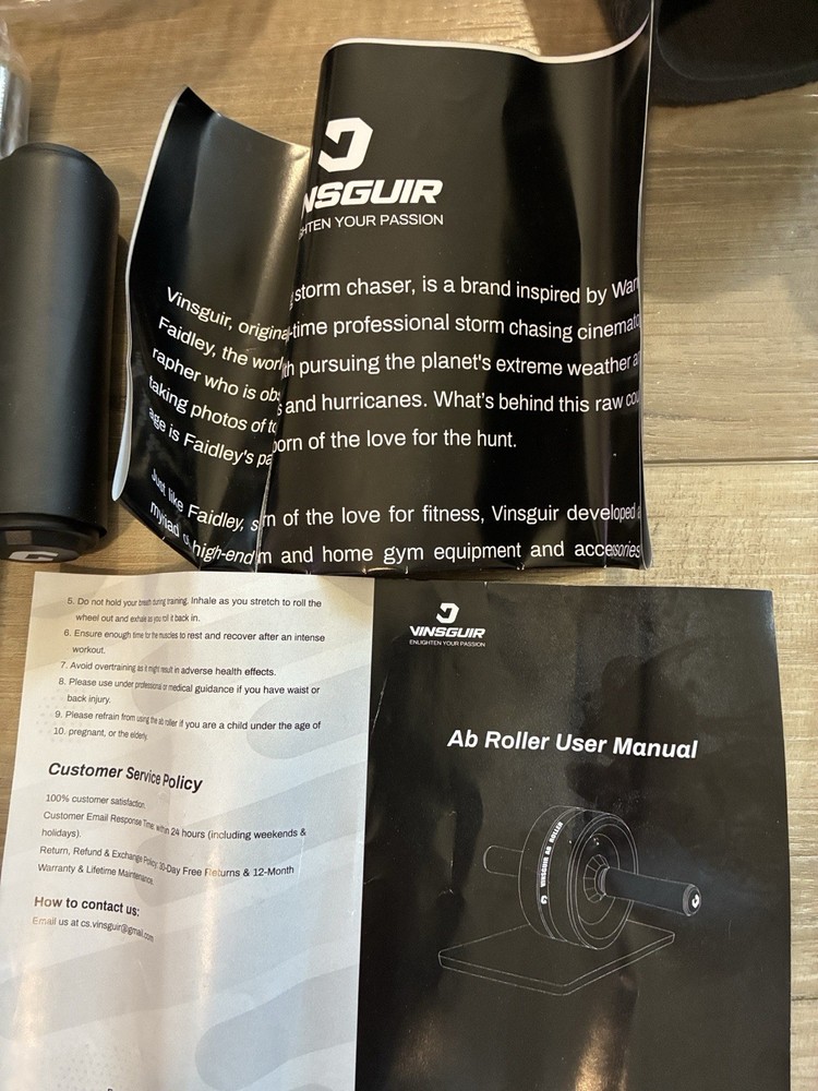 Vinsguir Ab Roller Wheel - Never Used + SPRI Loop Band Kit