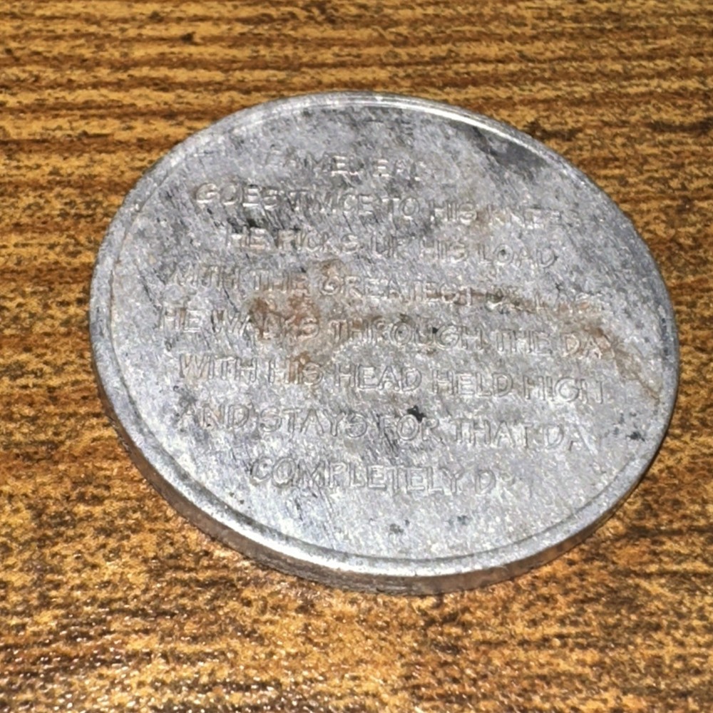 12 Point Program Camel Token “One Day At a Time” Aluminum 1980s