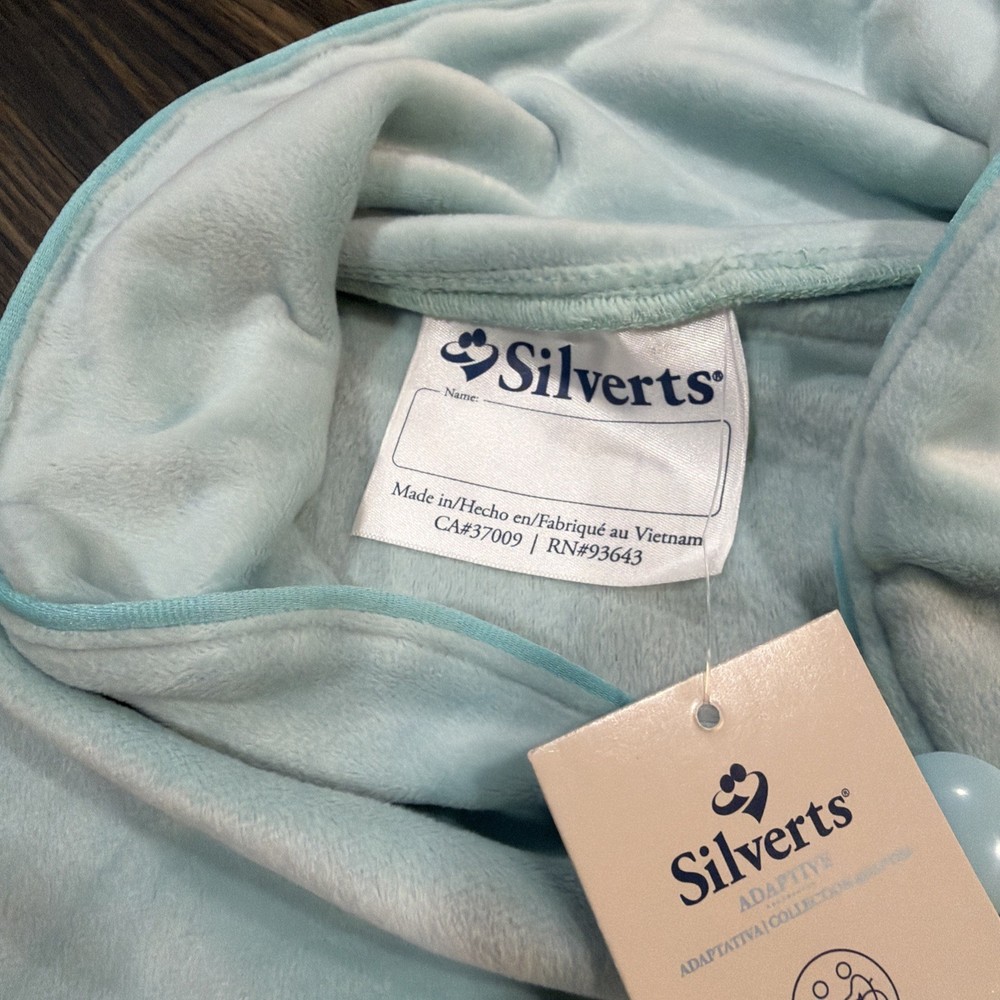 NWT Silverts Adaptive Assisted Dressing Cape Ice Blue
