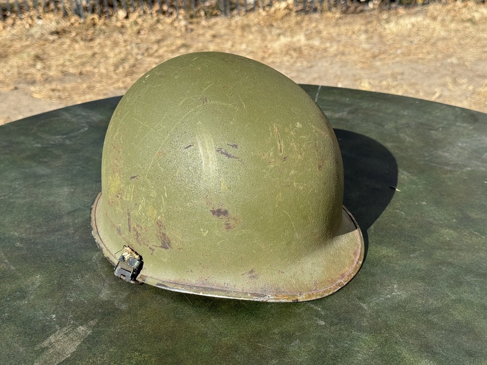 Original WW2 US M1 Helmet Front Seam