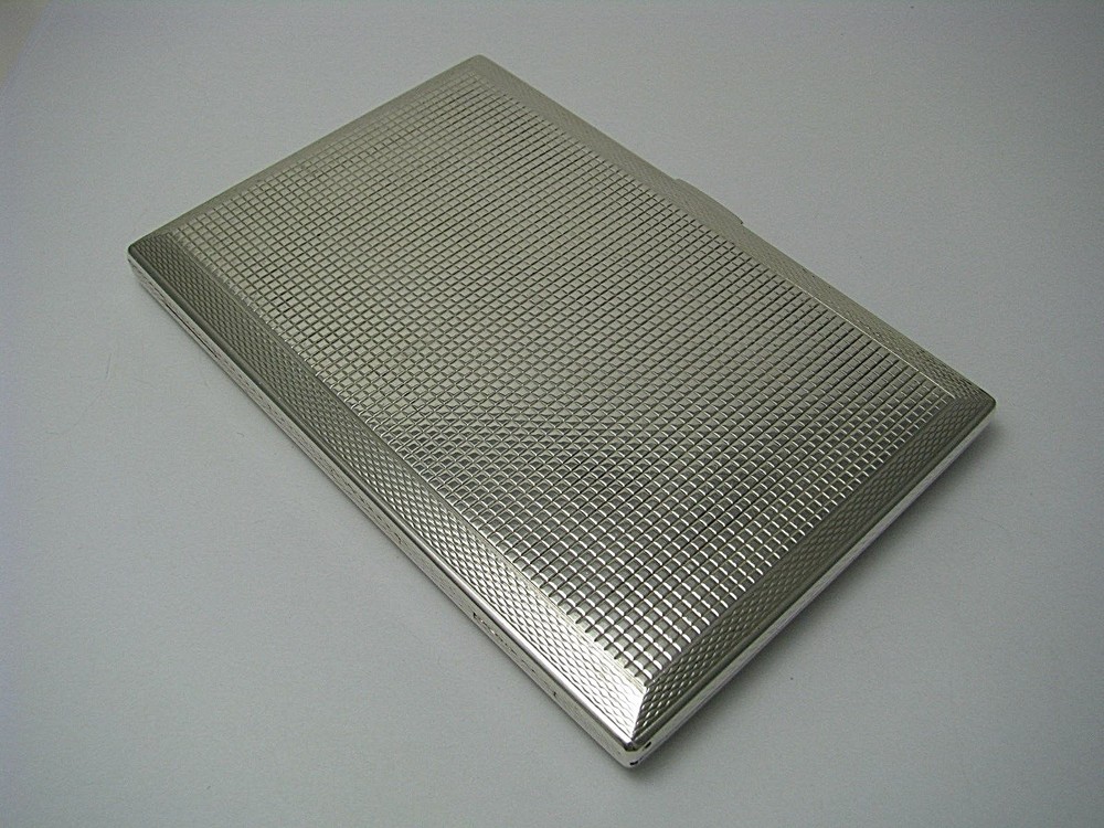 SWEDISH SOLID SILVER CIGARETTE CASE 835 Silver Scandinavia Sweden c1940s Rare!