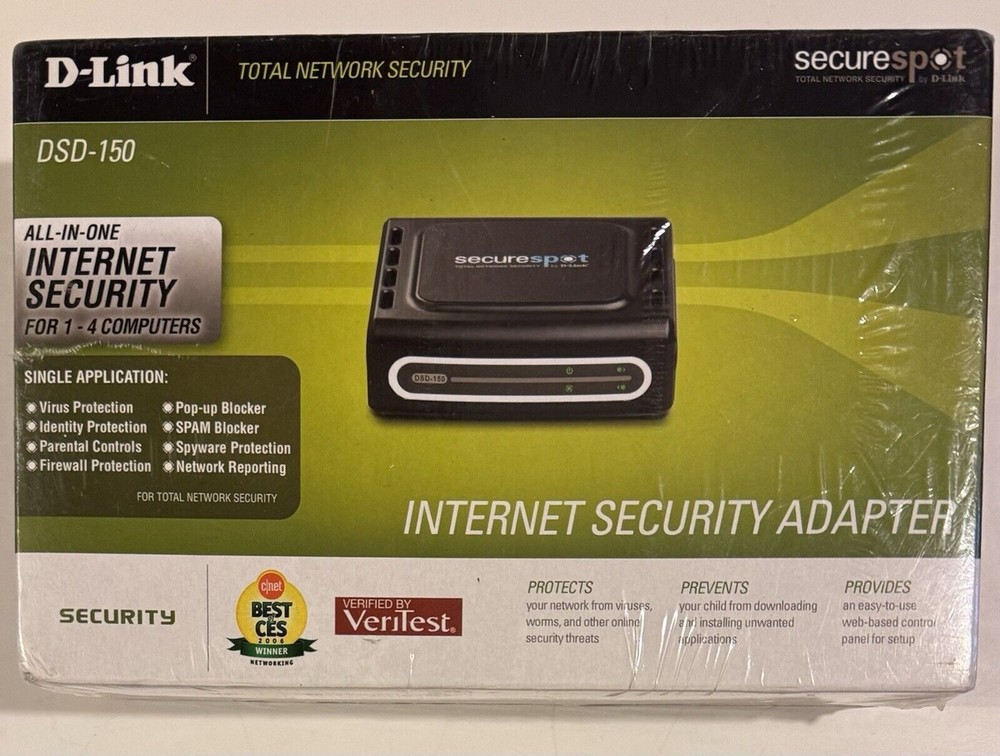 NEW D-LINK Internet Adapter DSD-150 Secure Spot Security Firewall