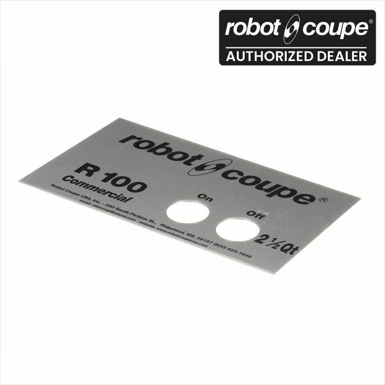 Robot Coupe 400541 R100 Food Processor Front Data Plate Genuine