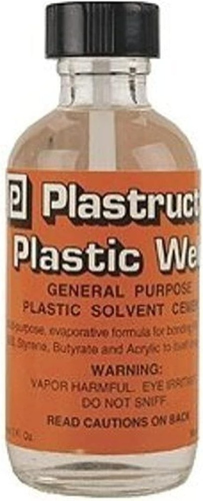 2oz Solvent Cement for Plastic Bonding - Includes Applicator for Precision Use
