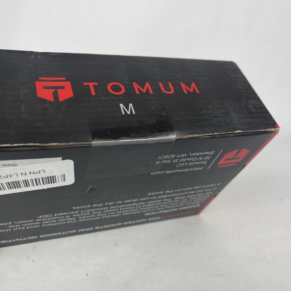 Tomum Upgraded Heated Socks Size Medium 3 Settings Washable Rechargeable