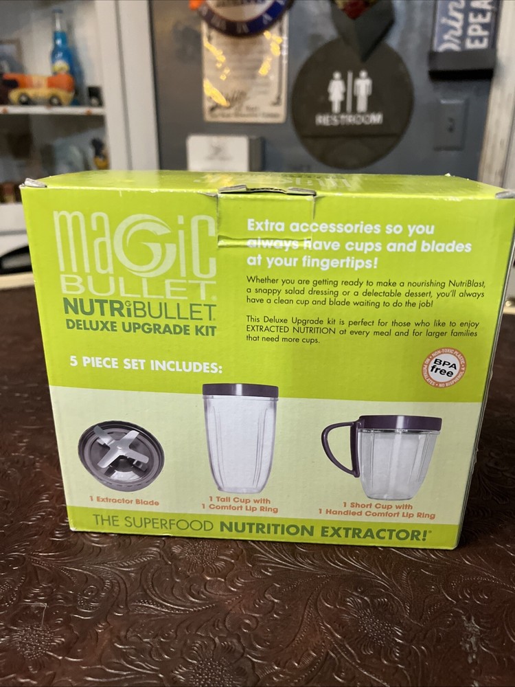 Magic Bullet Nutri Deluxe Upgrade Kit 5 Piece Nutrition Extractor Accessory