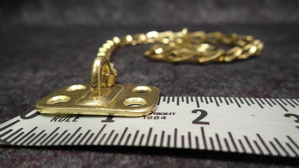 H.B. Ives 82F3-12" Transom Chain, Solid Brass Construction, Polished (G17)