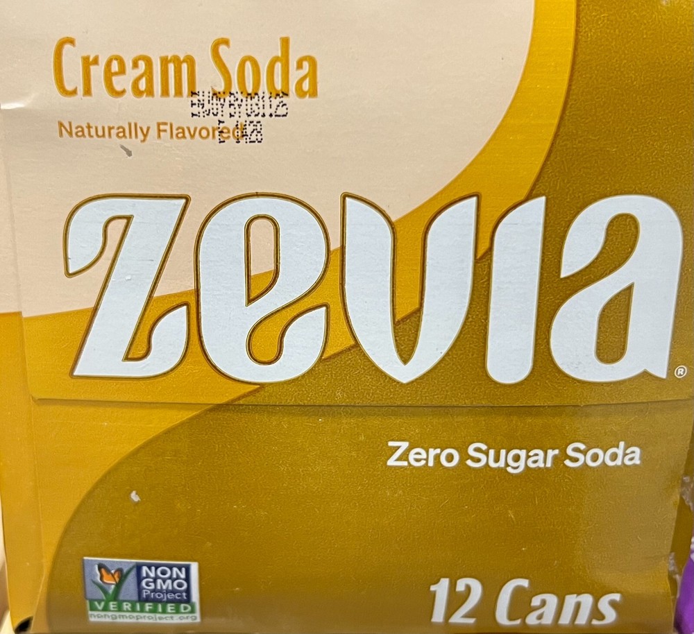 Zevia Cream Soda Zero Sugar Soda Pop 12 pack