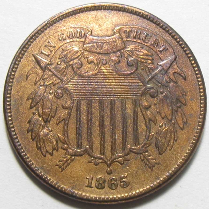 1865 Two Cent Piece 2c - #11306-5