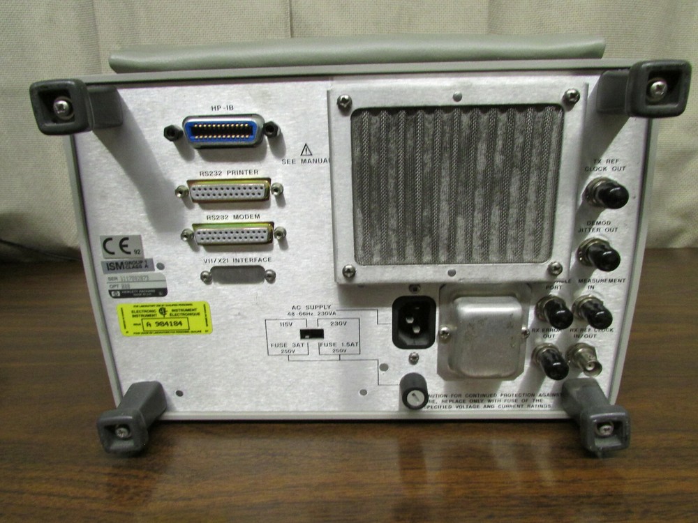 HP 3784A Digital Transmission Analyzer Has Opt H08