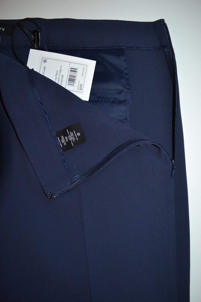 NWT $295 Theory Clean Flare Pants in Spring Navy Size 8