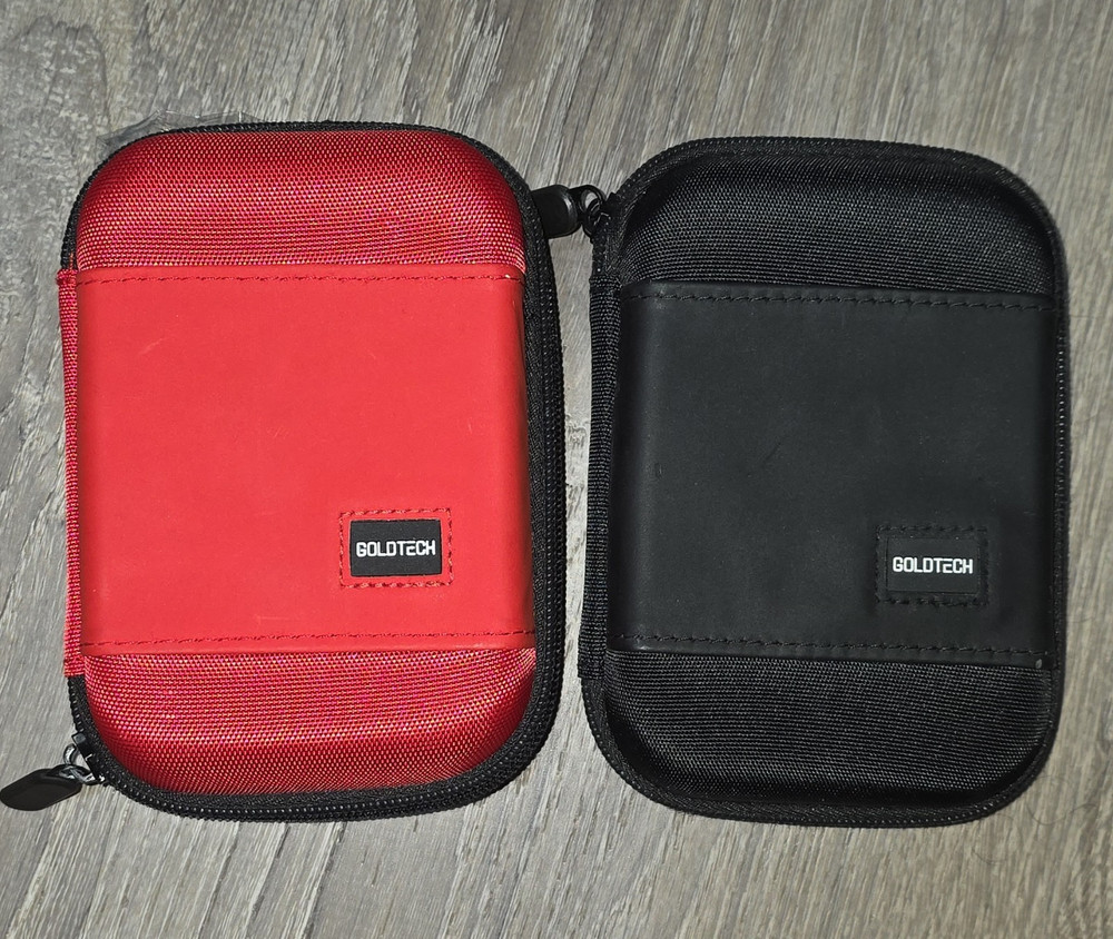 2x GOLDTECH USB 3.0 Desktop External HDD Red Black Silver Cases