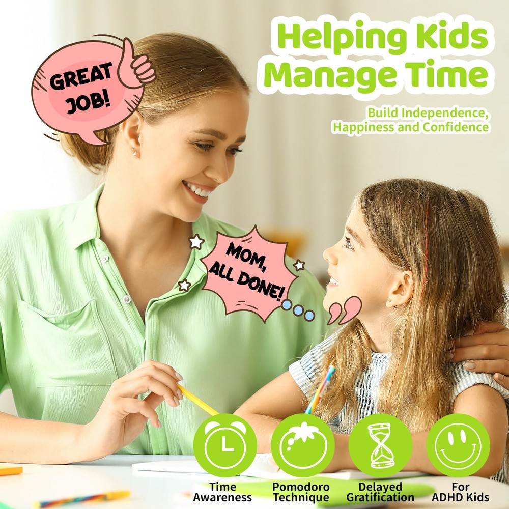 Owl Visual Timer for Kids 99 Min Visual Countdown Time for Classroom Home Kid...