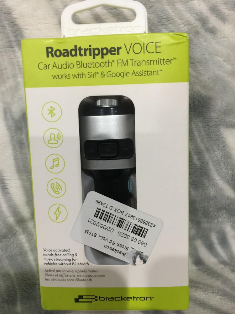Bracketron - Roadtripper VOICE Car Audio Bluetooth FM Transmitter NEW