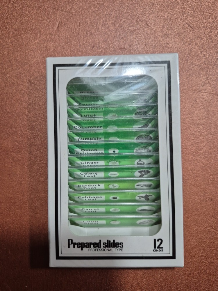 Plant Prepared Microscope Slides (12 Kinds) Professional Type