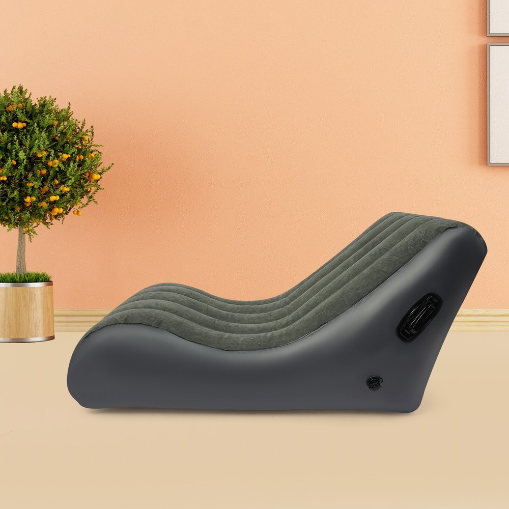 S-Shaped Inflatable Sofa Bed, Waterproof & Foldable with Air Pump