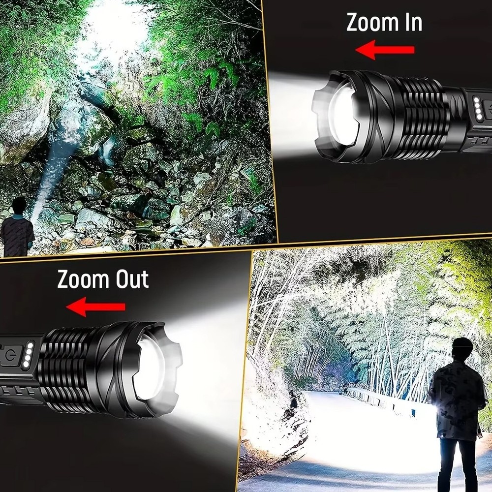 99000000LM Super Bright LED COB Tactical Flashlight USB Rechargeable Work Light