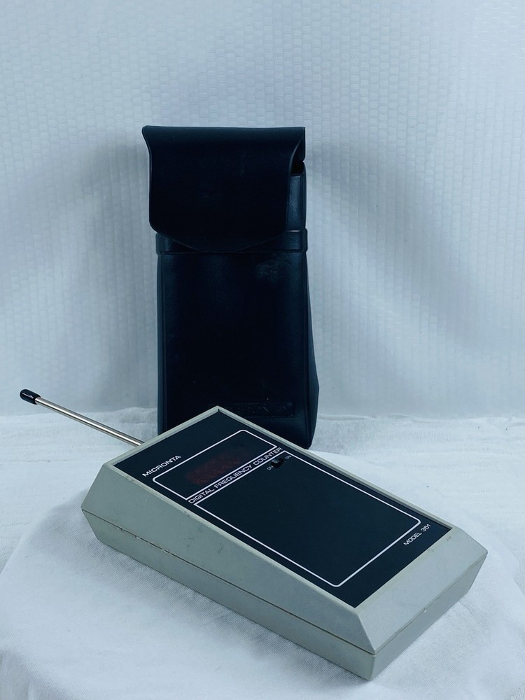 MICRONTA Model 351 Frequency Counter w/Case,Instructions & Antenna - Works!