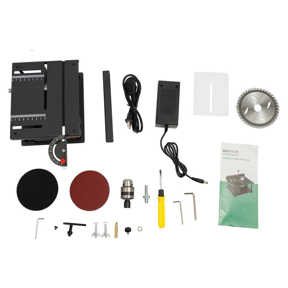 Table Saw with Sandpapers, Multi-functional Desktop Table Saw, Mini Table Saw