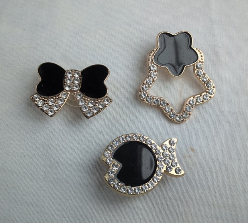 3 Shoe charms fish bow star