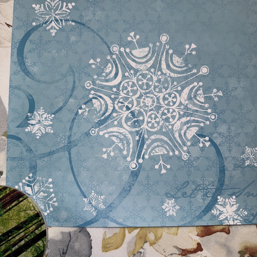 TPC Studio Light Blue Snowflake Decorating Mat Paper 25”x 25”