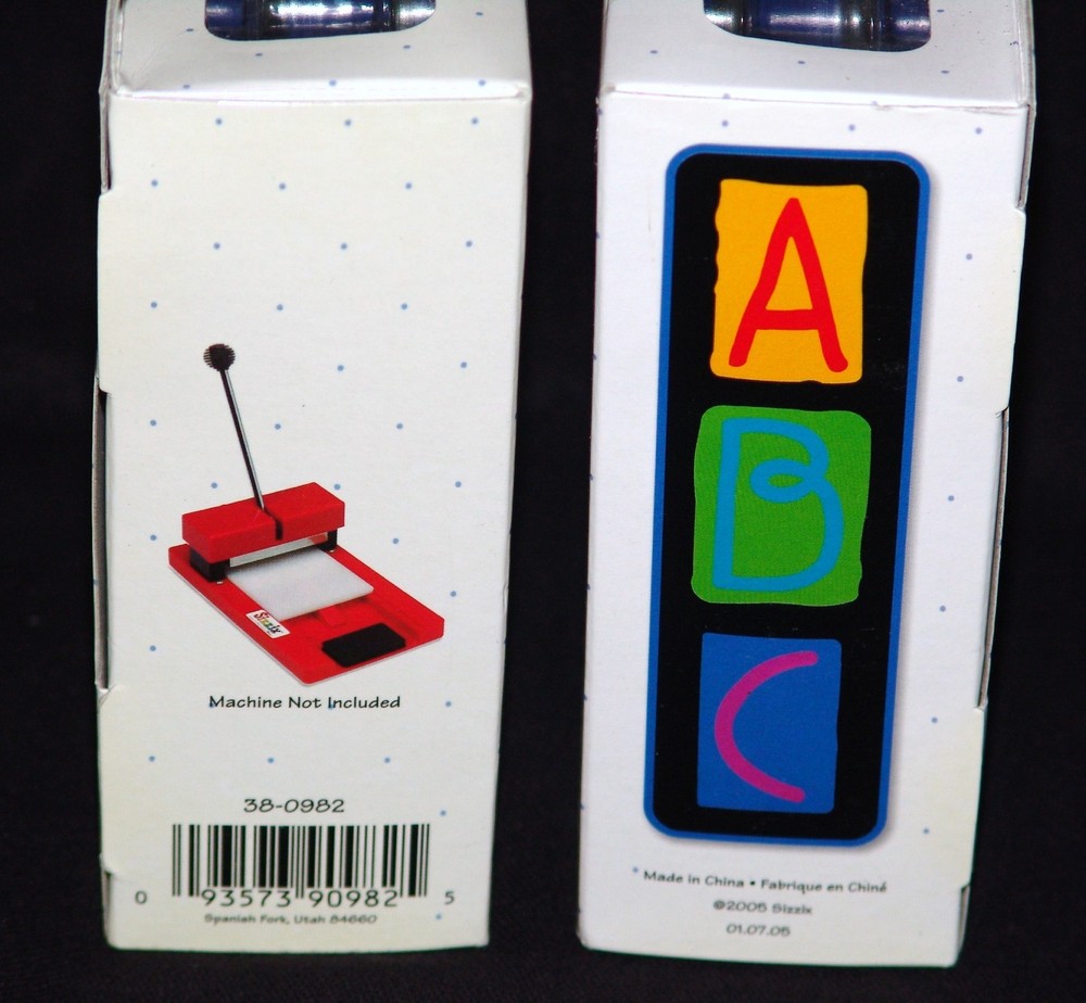 NEW Sizzix Alphabars Alphabet Die: DOODLE BLOCK, Upper Case