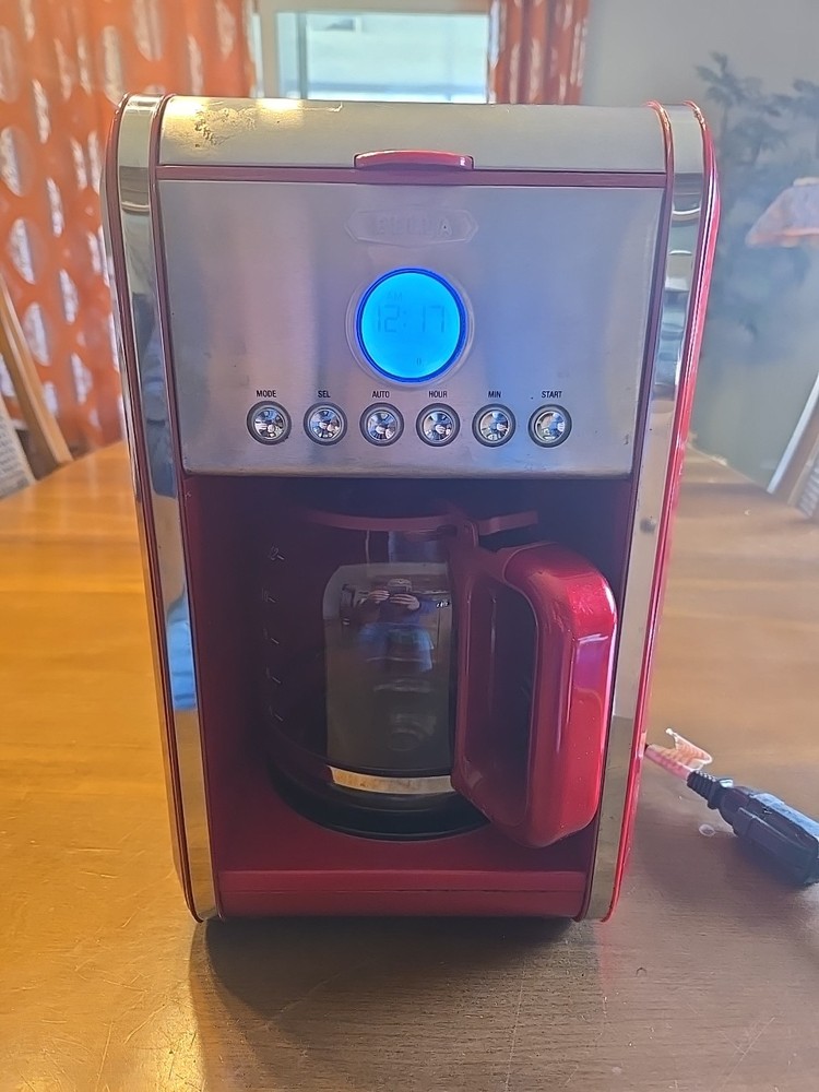 Rare BELLA Linea Collection 12-Cup Programmable Coffee Maker (Red)