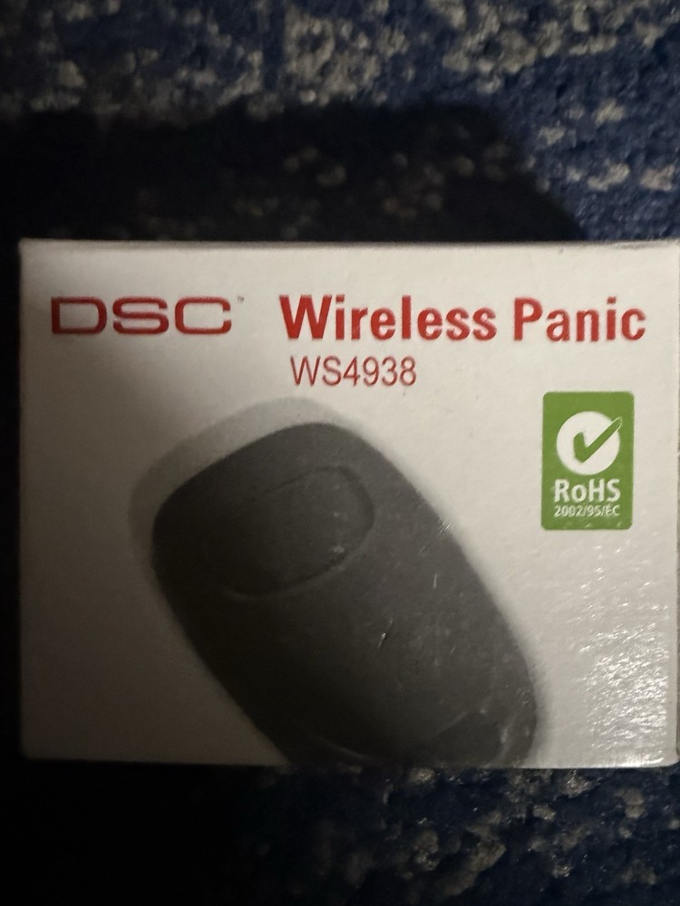 DSC WS4938 Single Button Wireless Panic Remote with Neck Strap & Clip NEW