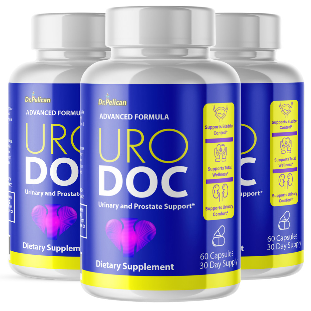 URO DOC- Prostate & Urinary Support- 3 Bottles- 180 Capsules