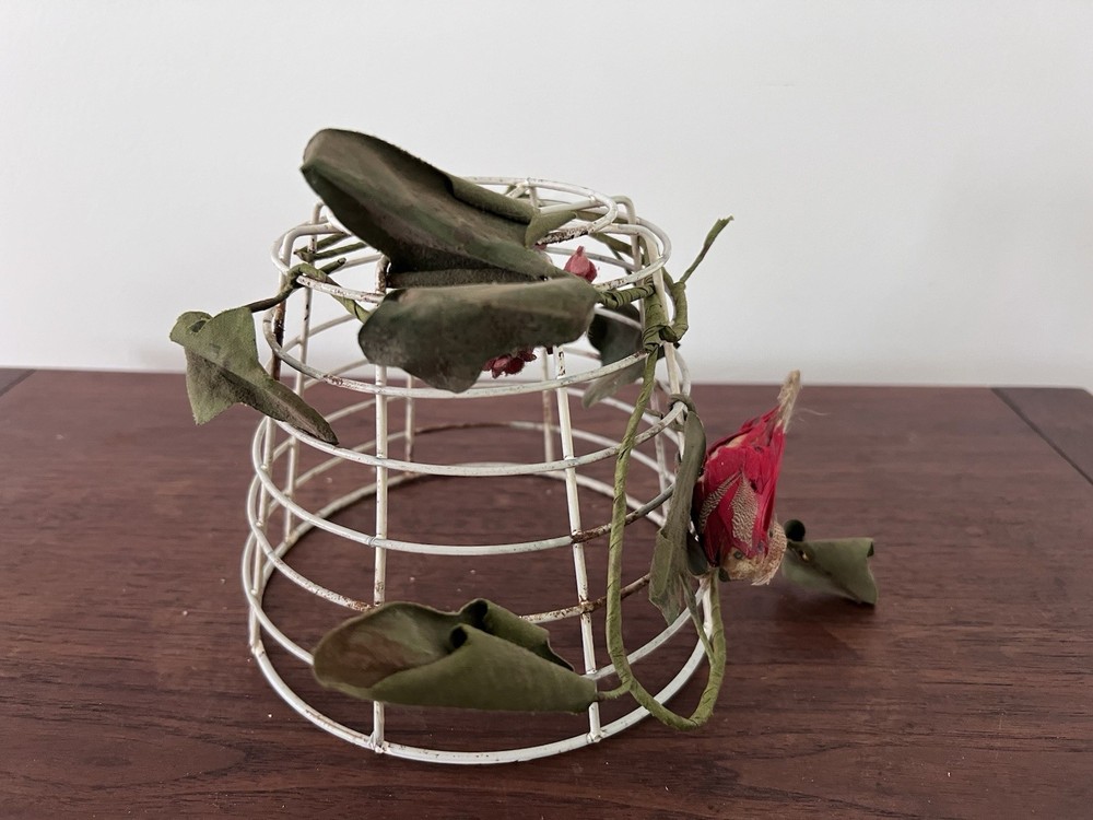Vintage Light Fixture With Bird Cage