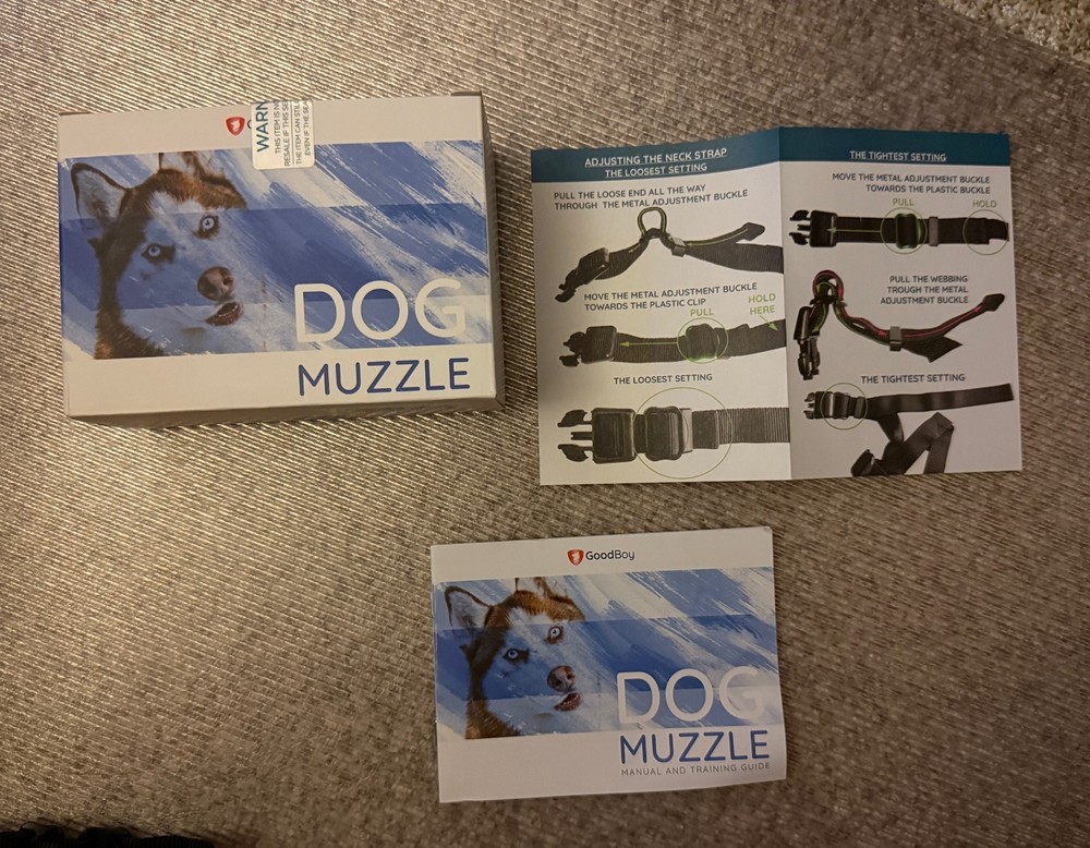 Good Boy Blue Gentle Dog Muzzle Guard Size Medium