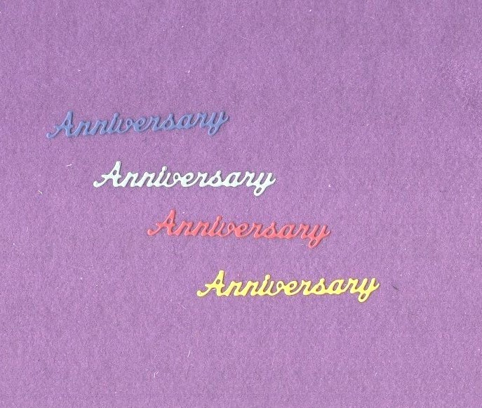 ANNIVERSARY die cuts scrapbook cards