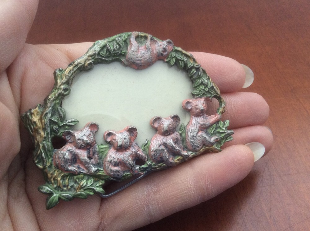 Vintage Painted Metal Koala Frame