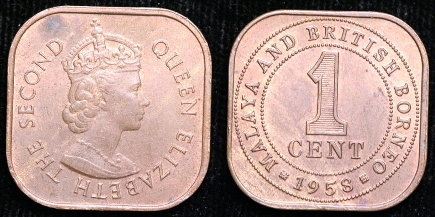 1958 Malaya and British Borneo One Cent