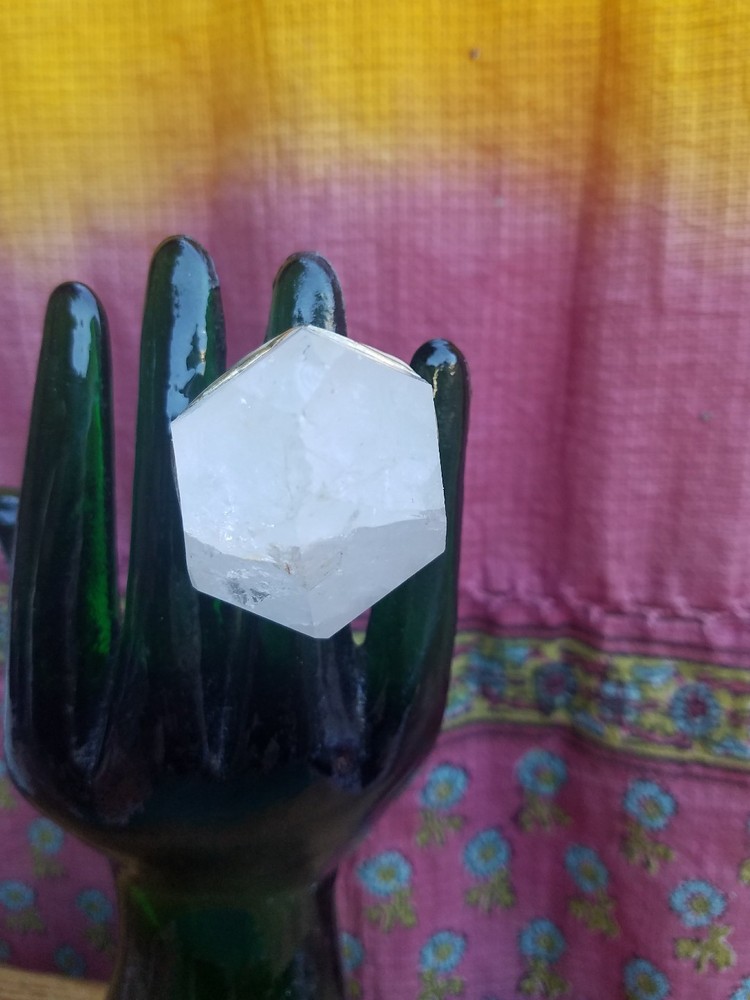 Quarts Raw Crystal Large Chunky Ring Size 5