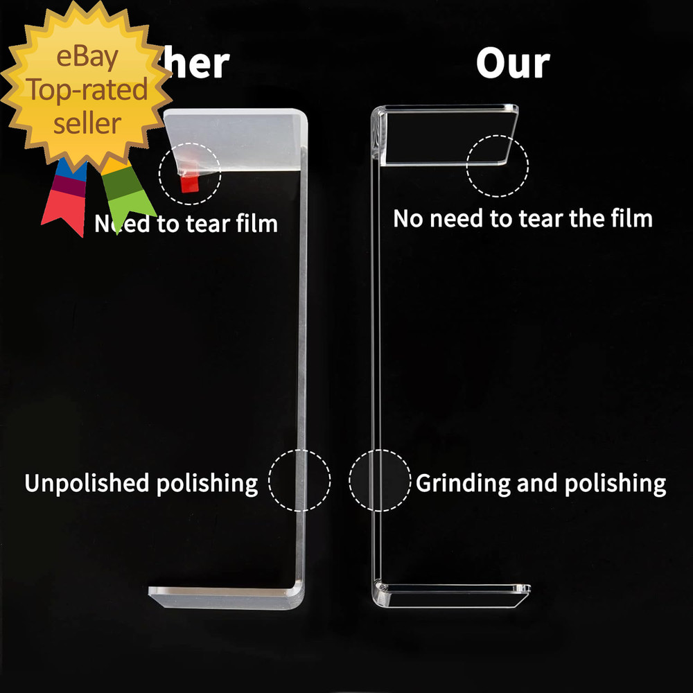Acrylic Display Riser 6 Pcs 12" Large Acrylic Risers Thickened to 5Mm Clear