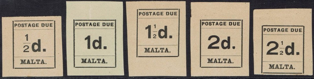 MALTA 1925 POSTAGE DUE ½D - 2½D