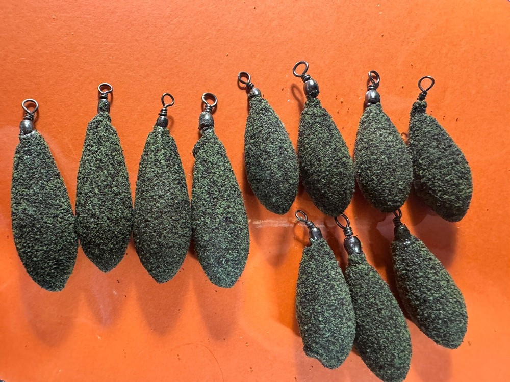 Arsley Bomb Sinker 2 Sizes  Pack 13 Mixed Weights Eco Coated